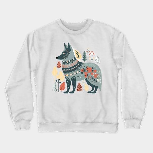 vintage fox Crewneck Sweatshirt by Black Dream Cat
